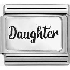 Women Charms & Pendants Nomination Composable Classic Link Daughter Charm - Silver/Black