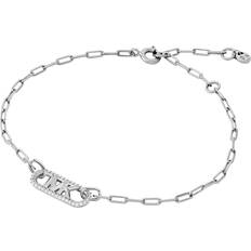 Michael Kors Statement Link MK Sterling Silver Cubic Zirconia Chain Bracelet