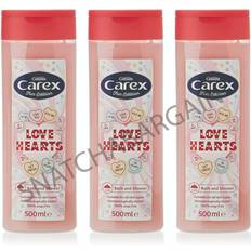 Carex love hearts fun edition soap bath shower gel 500ml