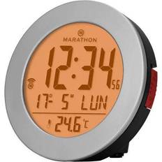 Alarm Clocks Marathon Clock Atomic Alarm silver Black