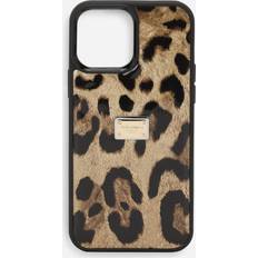 Dolce & Gabbana Leopard-print polished calfskin iPhone 14 Pro Max cover