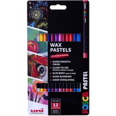 Crayons Posca Uni-ball Primary Wax Pastels 12 Pack