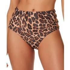 Natural Bikinis Bar III women's beach cheetah printed high rise bottoms