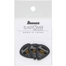 Musta Kitaraotimet Ibanez BEL16ST10S-HBK Soft Elastomer Plectrums, 1.0mm Hazy Black, Pack of 3