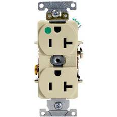 Circuit Breakers Leviton 8300-HI 20A, 125V, Duplex Receptacle, Ivory Pkg Qty 10