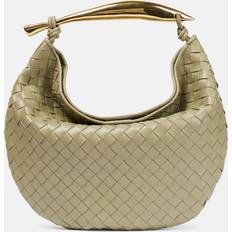 Bottega Veneta Womens Travertine Brass Sardine Large Leather Top-handle bag