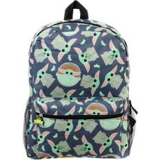 BioWorld Mandalorian Kids Baby Yoda All Over Print Black Backpack