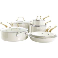 Dishwasher Safe Cookware Martha Stewart Lockton Premium Enameled Linen Cookware Set with lid 10 Parts