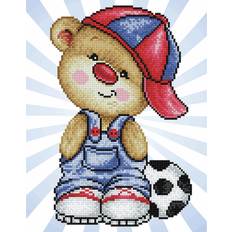 Pinturas de Diamantes Diamond Dotz painting kit let's play 23cm x 25cm football, bear, hat