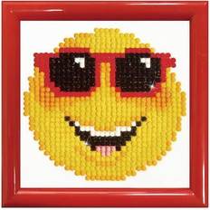 Red Diamond Paintings Diamond Dotz painting kit: smiling face: with frame