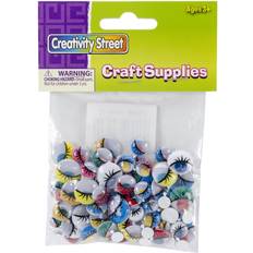 Peel & Stick Wiggle Eyes Assorted 7mm To 15mm 100/Pkg-Painted