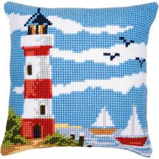 Vervaco cross stitch kit: cushion: lighthouse scene
