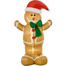 Party Supplies Homcom 6' Christmas Inflatable Gingerbread Man Blow-Up Yard Decoration Open Miscellaneous Open Miscellaneous