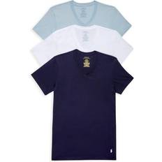 Ralph lauren t shirts 3 pack Polo Ralph Lauren men's white-blue-navy classic fit v-neck pack t-shirts