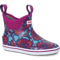 Zipper Rain Boots Xtratuf women's ankle deck boot kaleidoscope scales purple