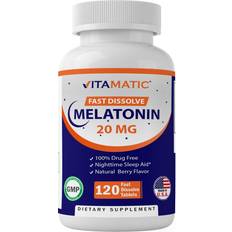 Naturel Supplements Vitamatic Fast Dissolve Melatonin 20mg Natural Berry 120 pcs