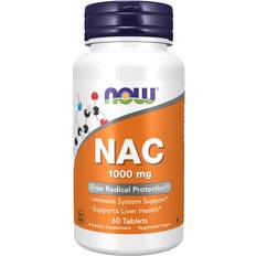 NOW Vitaminer & Kosttilskud NOW NAC Acetyl-Cysteine 1000 mg 60 Tabletter 60 stk