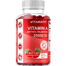 Vitamins & Supplements Vitamin A Retinyl Palmitate, Natural Strawberry, 2,500 IU, 120