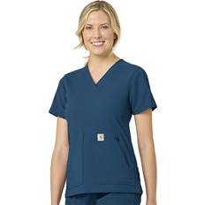 T-shirts Carhartt Women's Modern Fit Pocket V-Neck Scrub Top, Caribbean