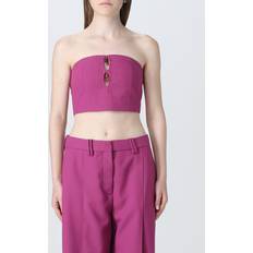 Ganni Linnen Ganni Sleeveless Top Dam Toppar - Purple Wine