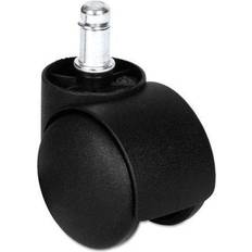 Casters Alera Dual Wheel Hooded Casters, B Stem, 1.5" Caster, Black