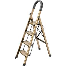 4 step ladder Lightweight aluminum 4 step ladder folding step stool stepladders with anti-slip