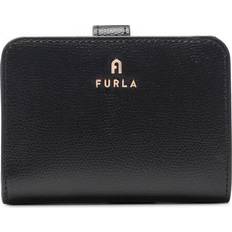 Furla Kompakt Læderpung Med Print - Black