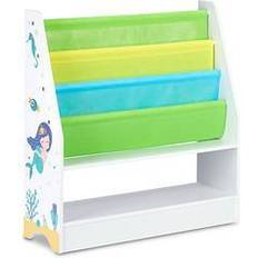 Librerie Relaxdays Porta Giochi Bambini 2 Scatole 3 Scomparti Scaffale Libreria 74x71x23 cm