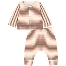 Bruna Övriga sets Petit Bateau Strickjacke BEBE 2-teilig gestreift in avalanche