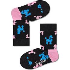 31/34 Ropa de niños Happy Socks Black Kids Poodle Dog Sock - Black, Pink, Turquoise