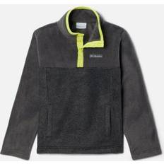 Black Fleece Jackets Columbia Steens Mtn 1/4 Snap Fleece Pull-over Hoodies Black in Größe:10