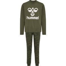 Grønne Pysjamaser Hummel Kid's Nonal Night Suit - Olive