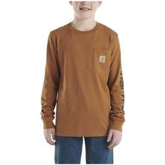 Carhartt Graphic LongSleeve Pocket TShirt for Kids Brown