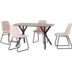 Furniture SECONIQUE Baby Pink Athens Dining Set