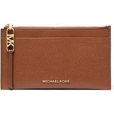 Michael Kors Empire Large Pebbled Leather Card Case - Brown