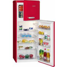Bomann retro-doppeltür-kühlschrank dtr 353.1 208 Rot, Weiß