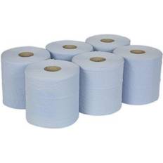 Cleaning Equipment & Cleaning Agents Sealey BLU150 Paper Roll Blue 2 Ply Embossed 150mtr Pack Of