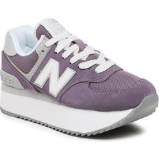 New Balance WL574 Suede Trainers