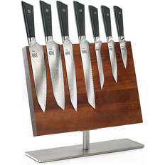 Mercer knife set Mercer Culinary Premium Grade Super Steel 8-Piece Knife Set Magnetic