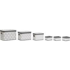 Polyester Kurve Dkd Home Decor Hvid Bambus Træ MDF Kurv 2stk