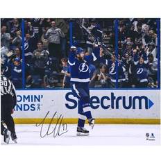 Sports Fan Apparel Victor Hedman Tampa Bay Lightning Autographed x Blue Jersey Celebrating Photograph