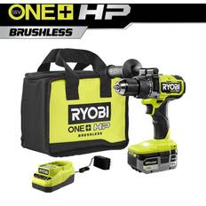 Ryobi Drills & Screwdrivers Ryobi pblhm101k one 18v brushless hammer drill hp kit with battery and bag