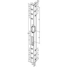 Angle Brackets Assa Abloy Winkelschliessblech 500 x 25 x 2 mm Verz LI