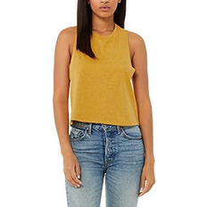 Bella+Canvas Women's Racerback Cropped Tank - Heather Mustard