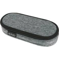 Svarte Pennaler Herlitz Knitted Fabric Grey Pen Case