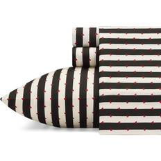 Betsey Johnson Fade & Wrinkle Resistant Bed Sheet Beige, Black (259.1x223.5cm)