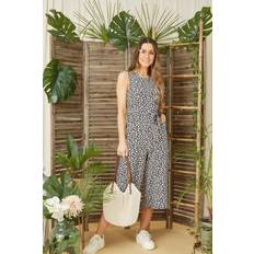 MELA Mela London Womens Black Ditsy Daisy Culotte Jumpsuit