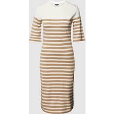 Gant Vestidos Gant Vestido Recto Semilargo De Manga Corta - Beige