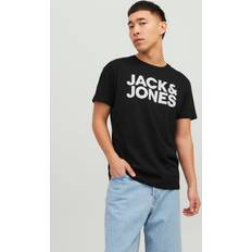 Jack & Jones T-shirts Jack & Jones Logotyp Rundringning T-shirt Svart