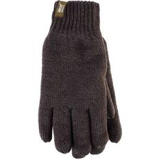 Green - Men Mittens Heat Holders Mens Fleece Lined Warm Gloves For Winter Dark Green